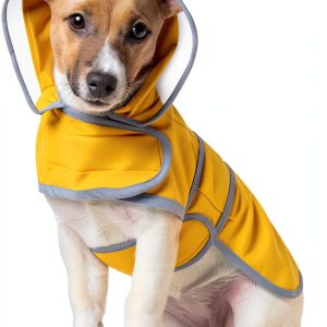Dog Raincoat HDE Water Resistant Transparent Hood-0