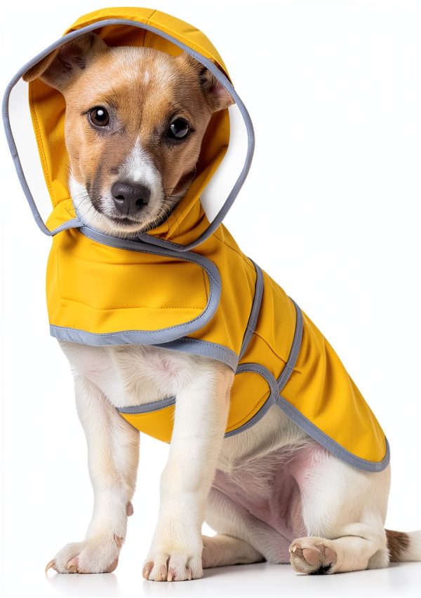 Dog Raincoat HDE Water Resistant Transparent Hood-0