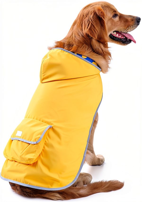 HDE Dog Raincoat Reversible Design Waterproof Pet Rain Gear-5