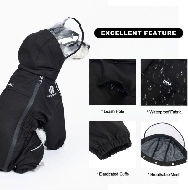 PINA Dog Raincoat Waterproof Lightweight Design-3