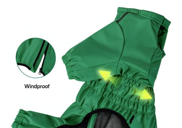 PINA Dog Raincoat Waterproof Windproof Reflective Pet Jacket-2
