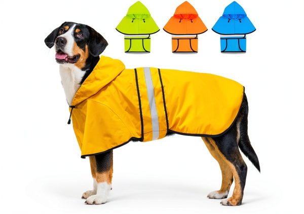 Bisen Dog Raincoat Waterproof Reflective Pet Rain Jacket-5