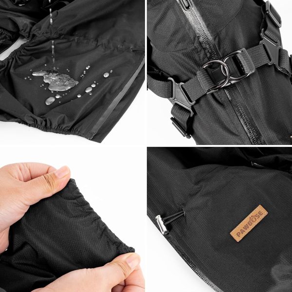 PAWBOSE Waterproof Dog Raincoat Adjustable Reflective Small-1
