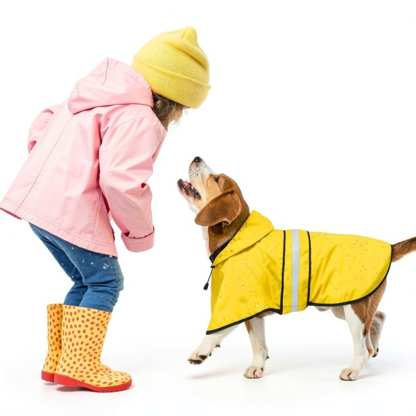 Bisen Dog Raincoat Waterproof Reflective Pet Rain Jacket-4