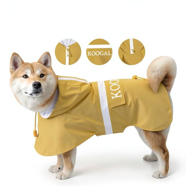 Dog Raincoat Mengdudu Waterproof TPU Polyester-3