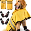 Sunnymove Dog Raincoat Waterproof Yellow Polyester Single-0