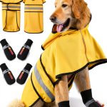 Sunnymove Dog Raincoat Waterproof Yellow Polyester Single-0