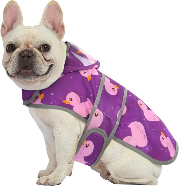 HDE Dog Raincoat Water Resistant Unicorn Pink-1