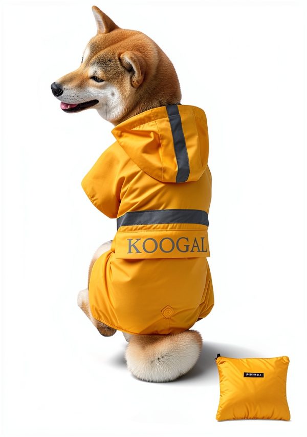 Dog Raincoat Mengdudu Waterproof TPU Polyester-4