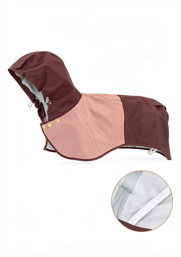 AOKOWN Dog Raincoat Waterproof Hooded Vest-4