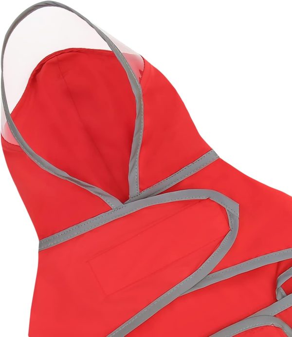 Dog Raincoat HDE Water Resistant Transparent Hood-3
