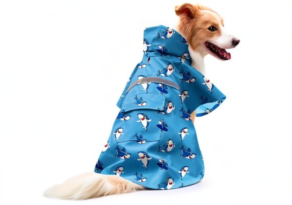 DELIFUR Dog Raincoat Waterproof Windproof Reflective Pet-0