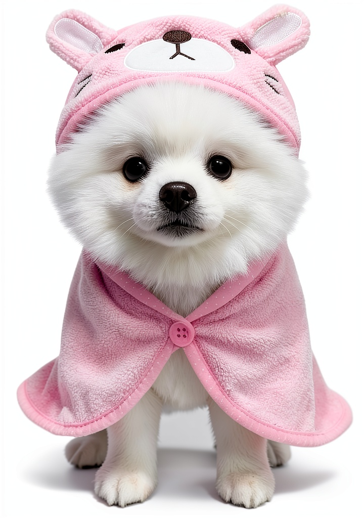 IOICYBF pet bathrobe in use on a dog after a bath