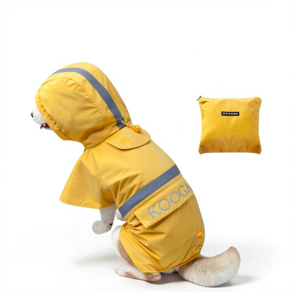 Dog Raincoat Mengdudu Waterproof TPU Polyester-2
