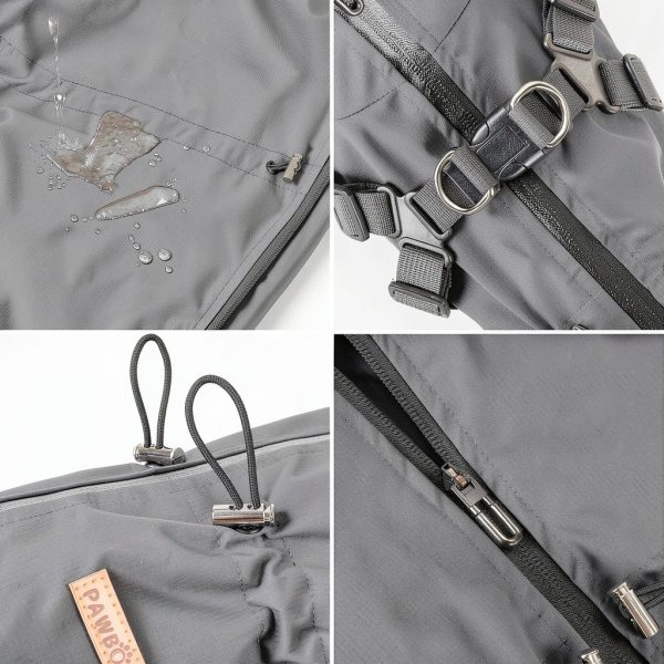 PAWBOSE Waterproof Dog Raincoat Adjustable Reflective Small-1