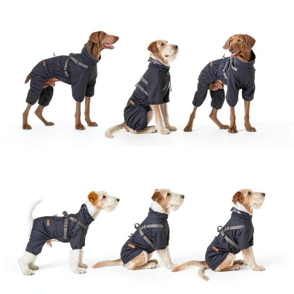 PAWBOSE Waterproof Dog Raincoat Adjustable Reflective Small-3