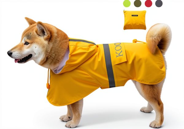 Dog Raincoat Mengdudu Waterproof TPU Polyester-6