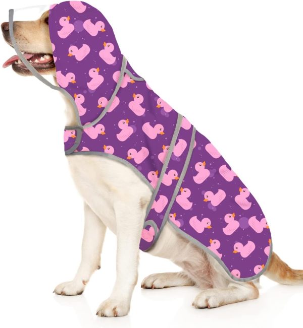 Dog Raincoat HDE Water Resistant Transparent Hood-0