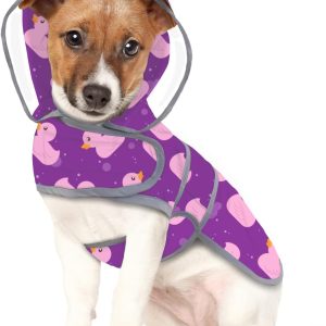 HDE Dog Raincoat Water Resistant Unicorn Pink-0