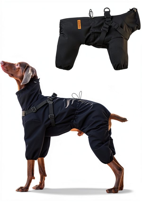 PAWBOSE Waterproof Dog Raincoat Adjustable Reflective Small-0