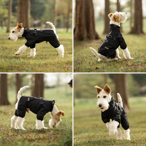 PAWBOSE Waterproof Dog Raincoat Adjustable Reflective Small-3