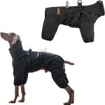 PAWBOSE Waterproof Dog Raincoat Adjustable Builtin Harness-0