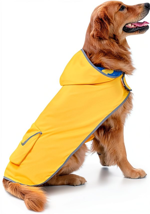 HDE Dog Raincoat Reversible Design Waterproof Pet Rain Gear-3