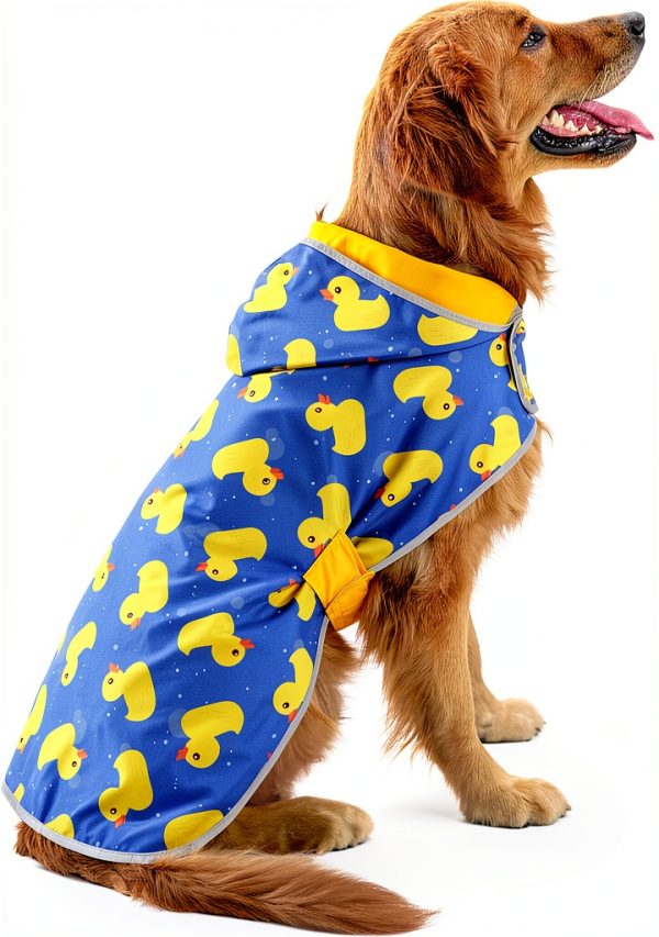 HDE Dog Raincoat Reversible Design Waterproof Pet Rain Gear-2