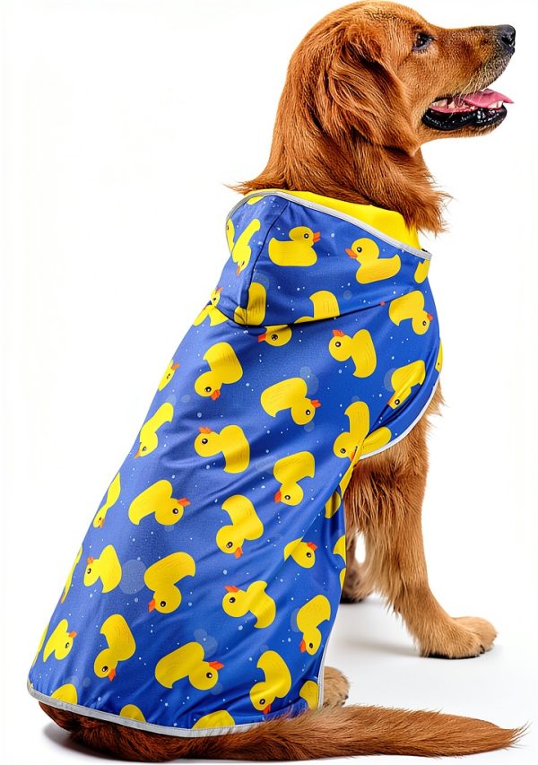 HDE Dog Raincoat Reversible Design Waterproof Pet Rain Gear-4