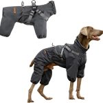 PAWBOSE Dog Raincoat Waterproof Reflective Built-in Harness-0