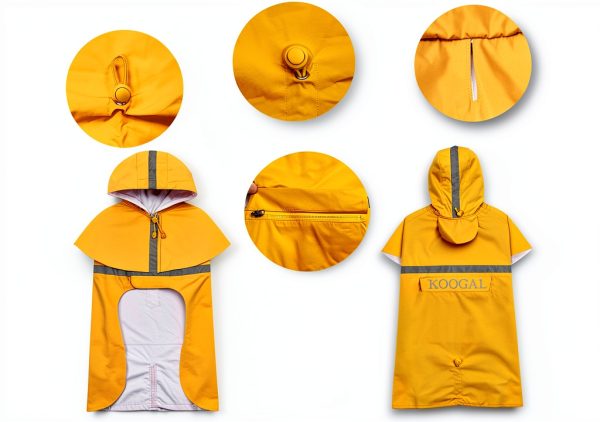 Dog Raincoat Mengdudu Waterproof TPU Polyester-5