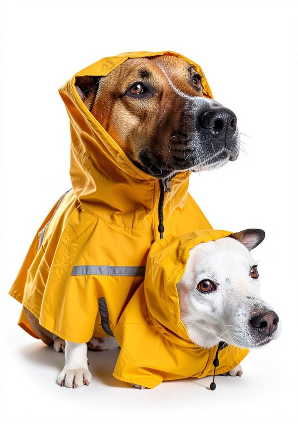 MPT Dog Raincoat Yellow XL Waterproof Reflective Hooded Coat-6