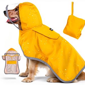 Dog Raincoat SlowTon Waterproof Nylon with Reflective Hood XXXL-0