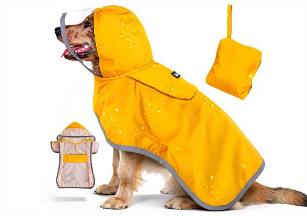 Dog Raincoat SlowTon Waterproof Nylon with Reflective Hood XXXL-0