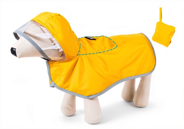 Lukovee Dog Raincoat Waterproof Polyester Mesh Hooded Coat XS to-3