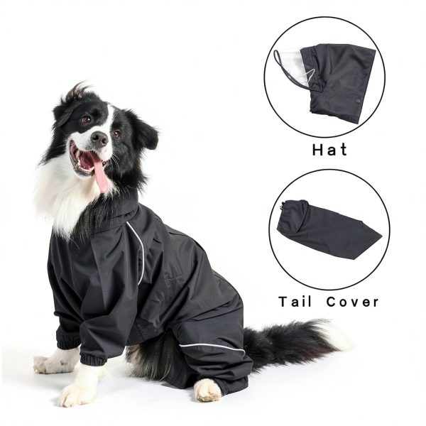 TOBOSS Dog Raincoat Waterproof 360° Weather Defense Rain Suit for Boys-5