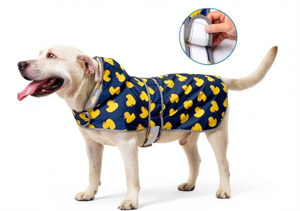 HAPPIERE Dog Raincoat Waterproof Adjustable Hooded Jacket-3