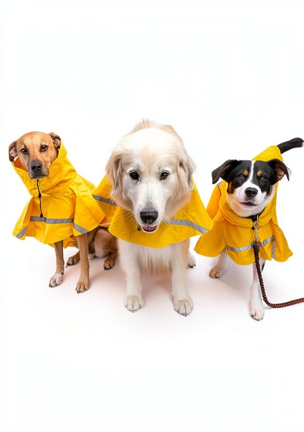 MPT Dog Raincoat Yellow XL Waterproof Reflective Hooded Coat-7