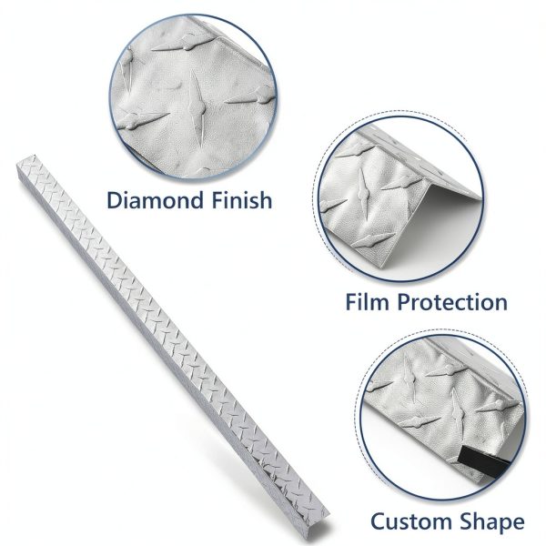 Yaocom Aluminum Diamond Plate Angle 1.97 x 1.97 x 47.3 Inch 16 Gauge-2