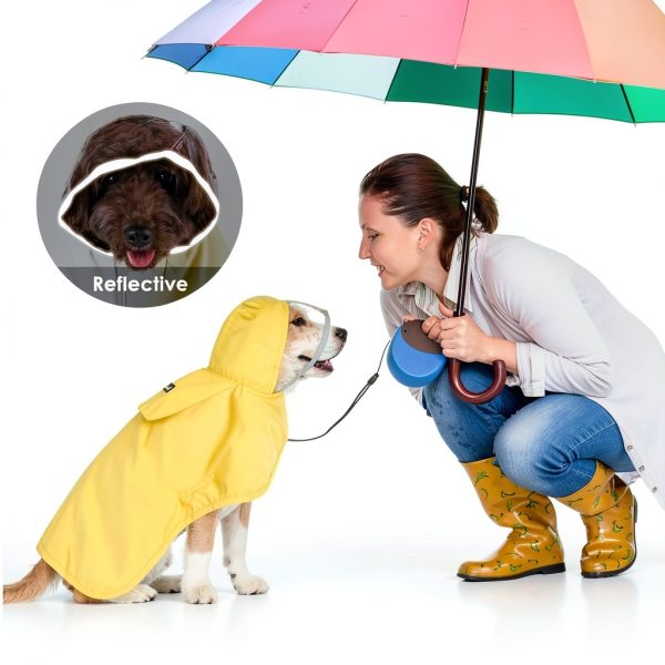 Lukovee Dog Raincoat Waterproof Polyester Mesh Hooded Coat XS to-7