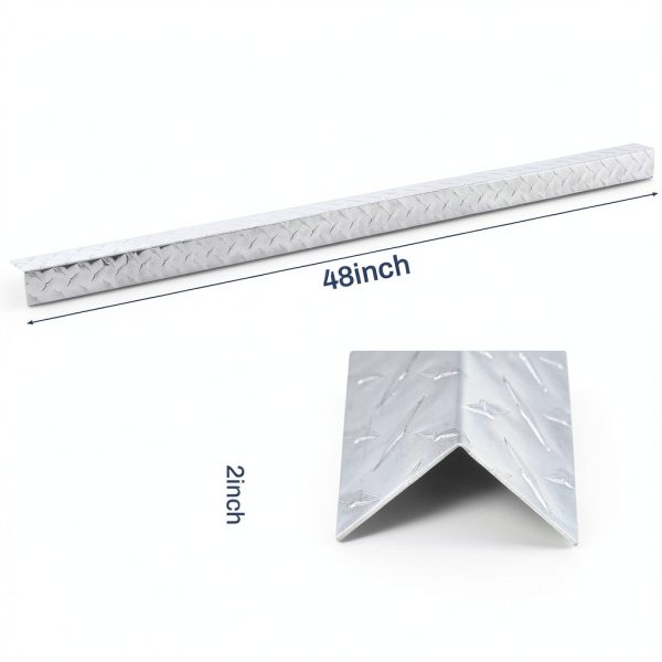 Yaocom Aluminum Diamond Plate Angle 1.97 x 1.97 x 47.3 Inch 16 Gauge-1