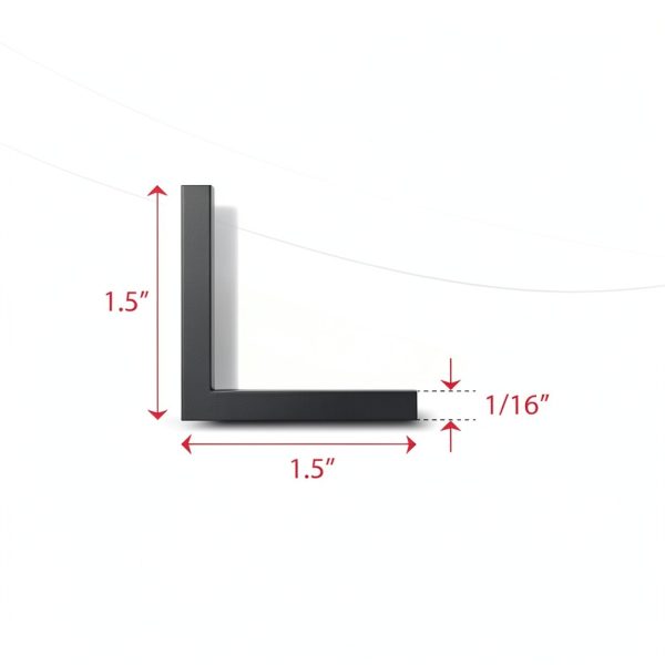 Aluminum Angle 4 FT 1 1/2" x 1/16" 6063 T-6 by Randall-1