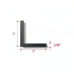 4 FT - 3" x 1/8" Anodized Aluminum Angle 6063 Alloy T-6 Temper-0