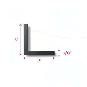 4 FT - 3" x 1/8" Anodized Aluminum Angle 6063 Alloy T-6 Temper-0