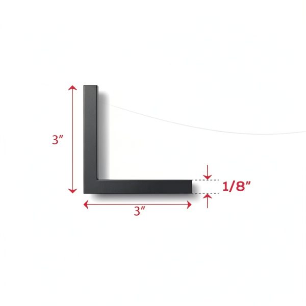 4 FT - 3" x 1/8" Anodized Aluminum Angle 6063 Alloy T-6 Temper-0