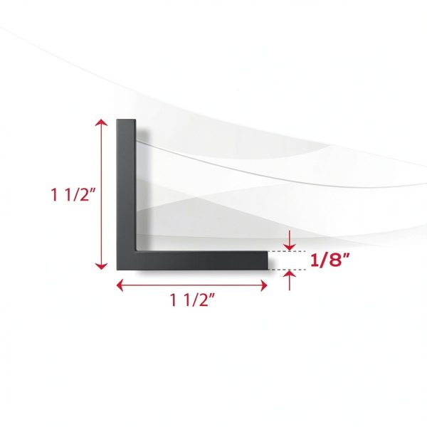 92" Long 1.5" x 0.125" Aluminum Angle 6063 T-6 Randall Manufacturing-1