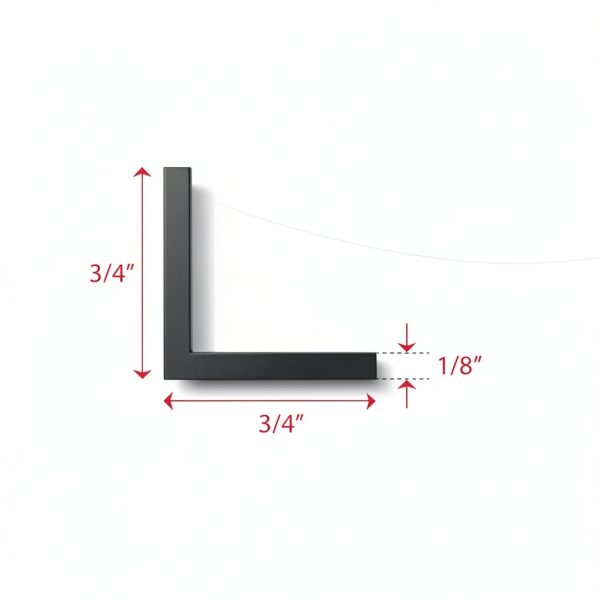Aluminum Angle 4 FT 3/4 x 1/8 6063 Alloy T-6 - Randall Manufacturing-1