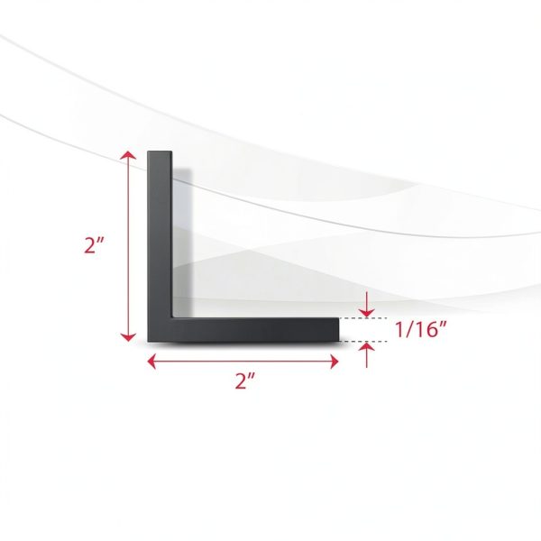 Aluminum Angle 92" 2x2x1/16 - 6063 T-6 Architectural - Randall USA-1