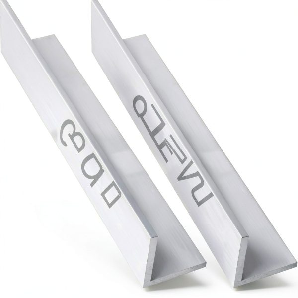 Aluminum Angle 12" Blulu 2pcs 3.15" x 3.15" x 0.24" 6063 Alloy Stock-0