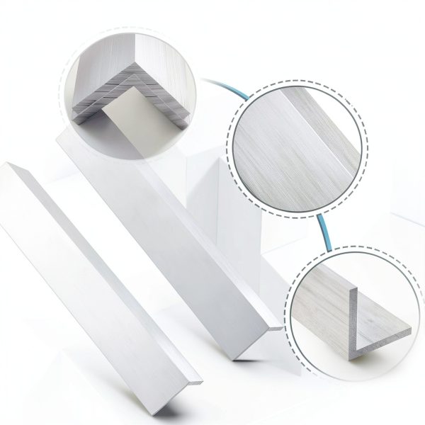 Aluminum Angle 12" Blulu 2pcs 3.15" x 3.15" x 0.24" 6063 Alloy Stock-2